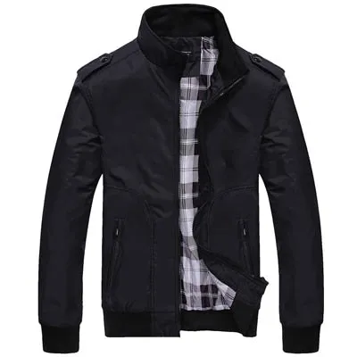 Men Sportswear Stand Collar Slim Jackets Casual Coats
