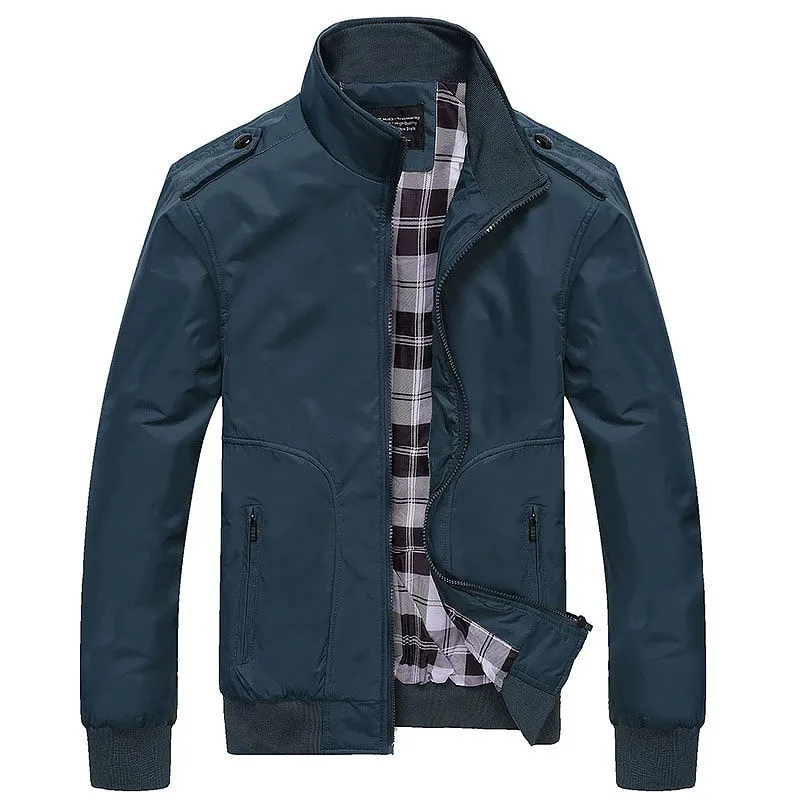 Men Sportswear Stand Collar Slim Jackets Casual Coats