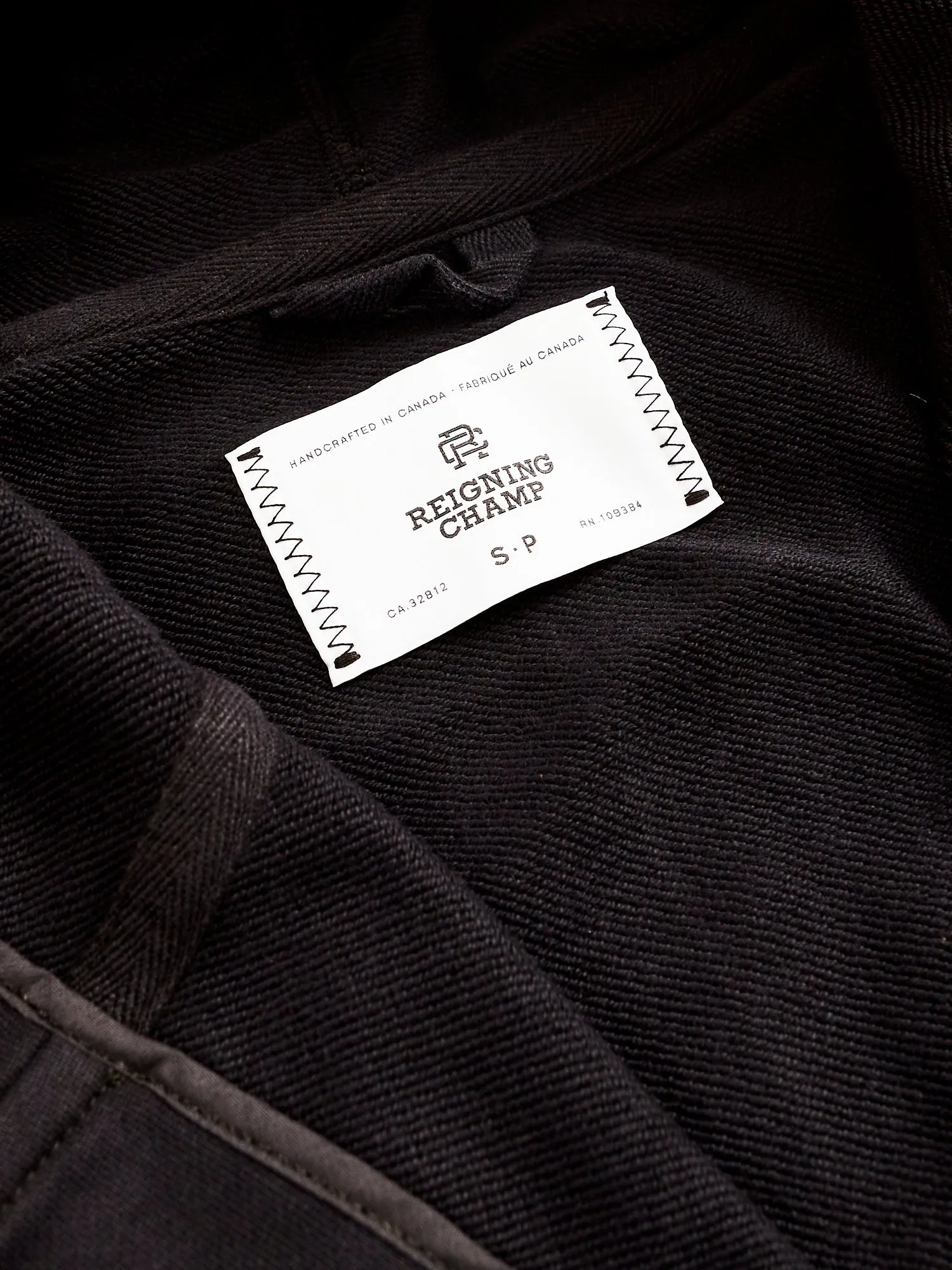 Midweight Terry Hooded Robe in Black