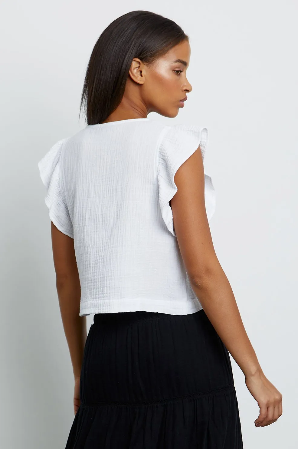 Miley White Top - L