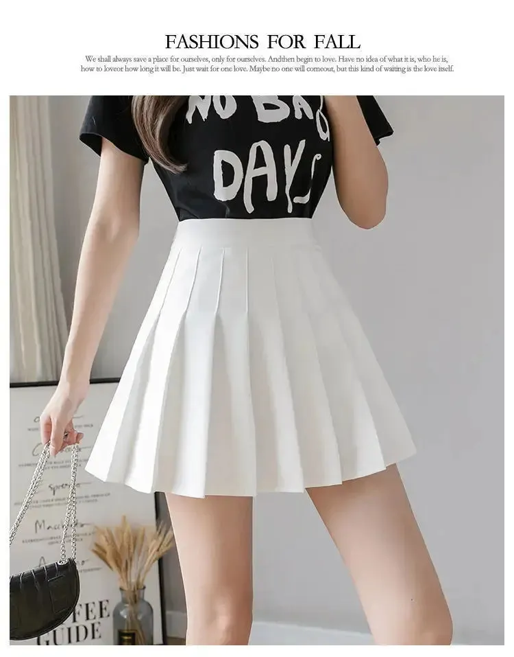 Mini Skirts Womens 2024 Summer Japanese School Pleated Skirts High Waist Kawaii Cute Pink Plaid Skirt Uniform Harajuku Jupe