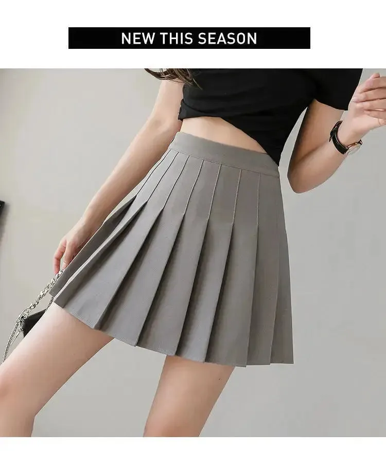 Mini Skirts Womens 2024 Summer Japanese School Pleated Skirts High Waist Kawaii Cute Pink Plaid Skirt Uniform Harajuku Jupe