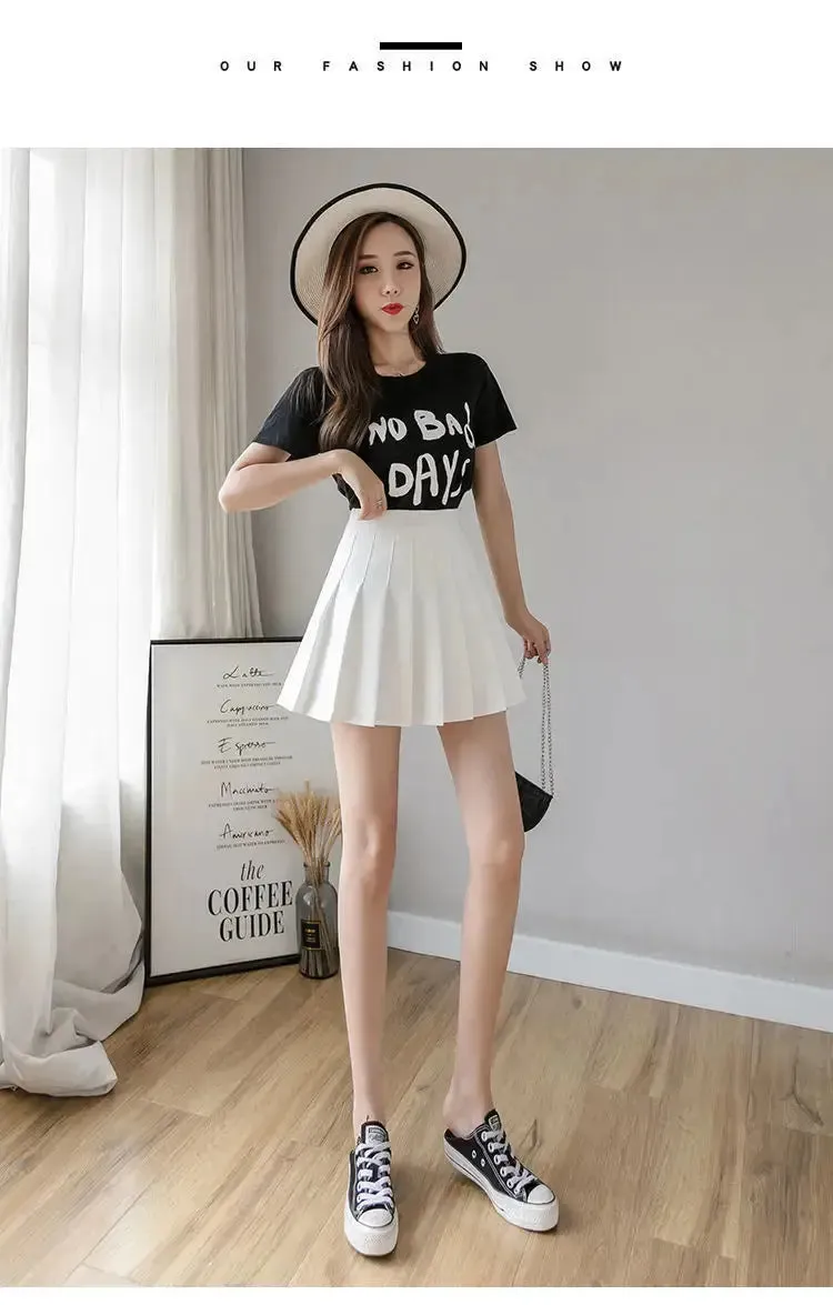 Mini Skirts Womens 2024 Summer Japanese School Pleated Skirts High Waist Kawaii Cute Pink Plaid Skirt Uniform Harajuku Jupe