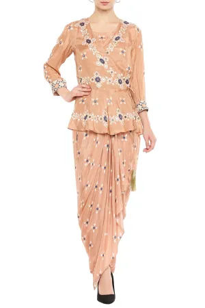Mirror Printed Dress With Jacket