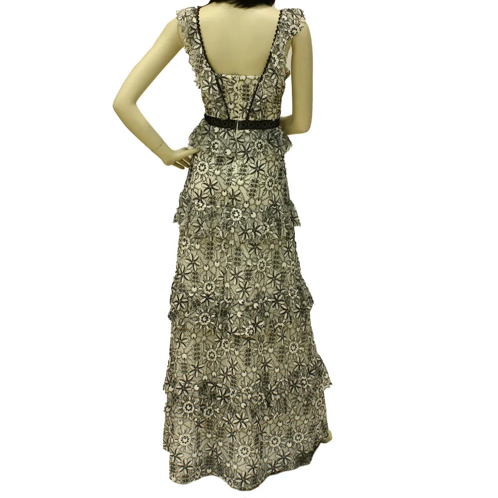 Ml By Monique Lhuillier Dress Wjcwhite/Jet 10