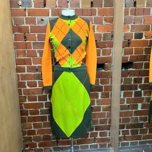 MOSCHINO 1990's cashmere cardigan and skirt suit!