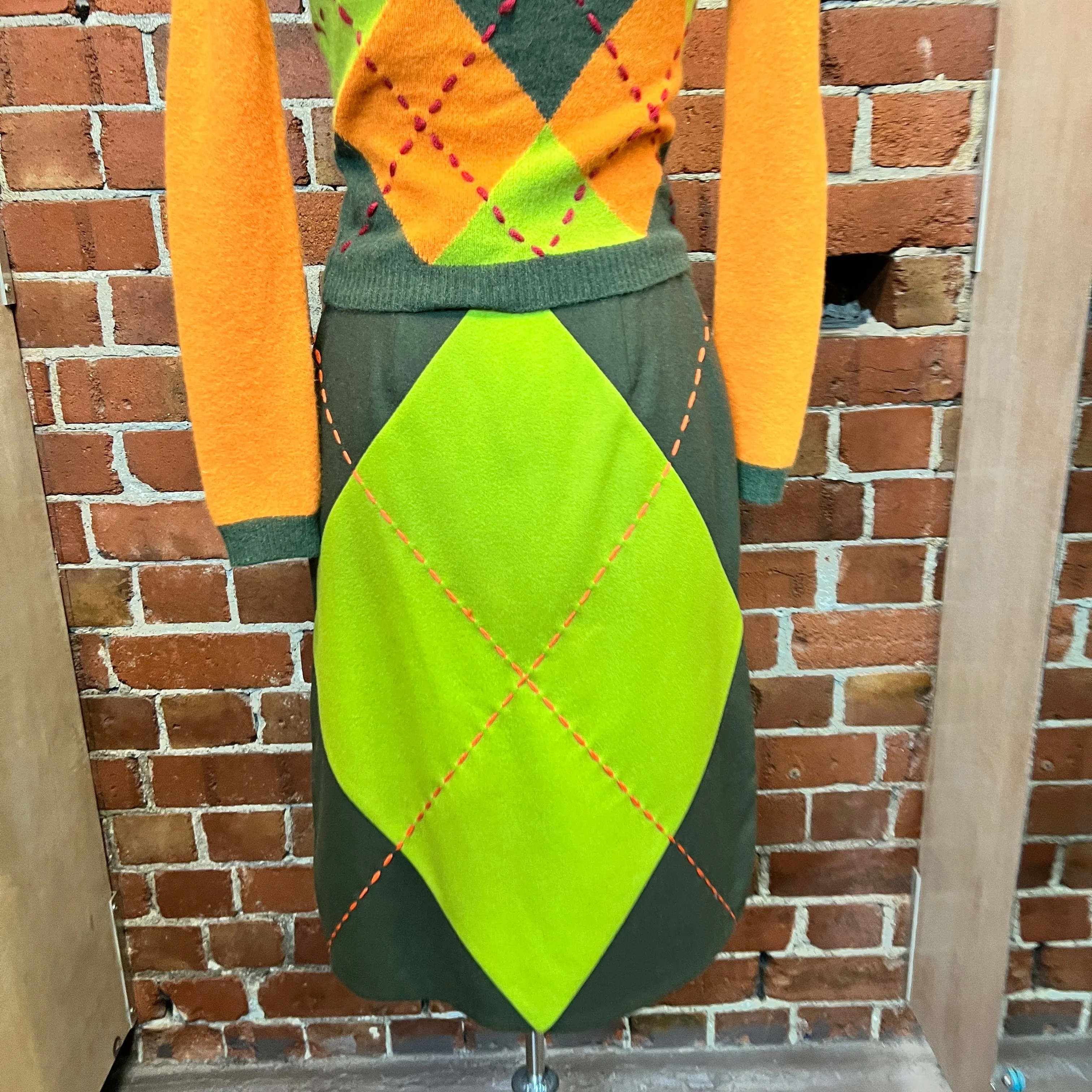 MOSCHINO 1990's cashmere cardigan and skirt suit!