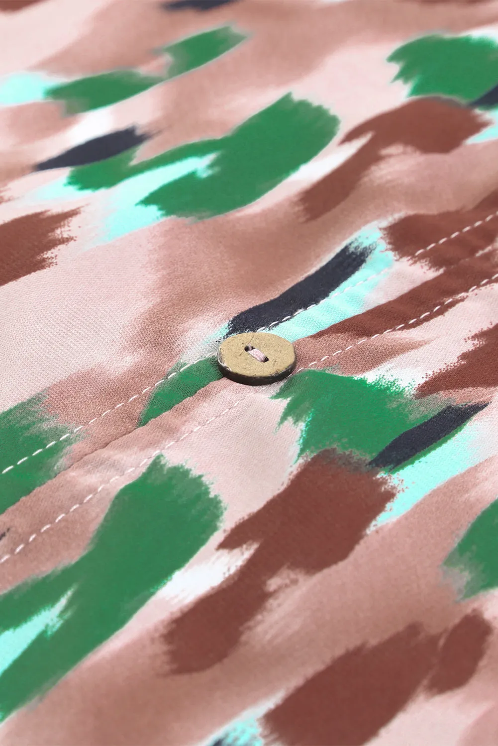 Multicolor Fun Camo Print Tie Waist Flared Tiered Dress