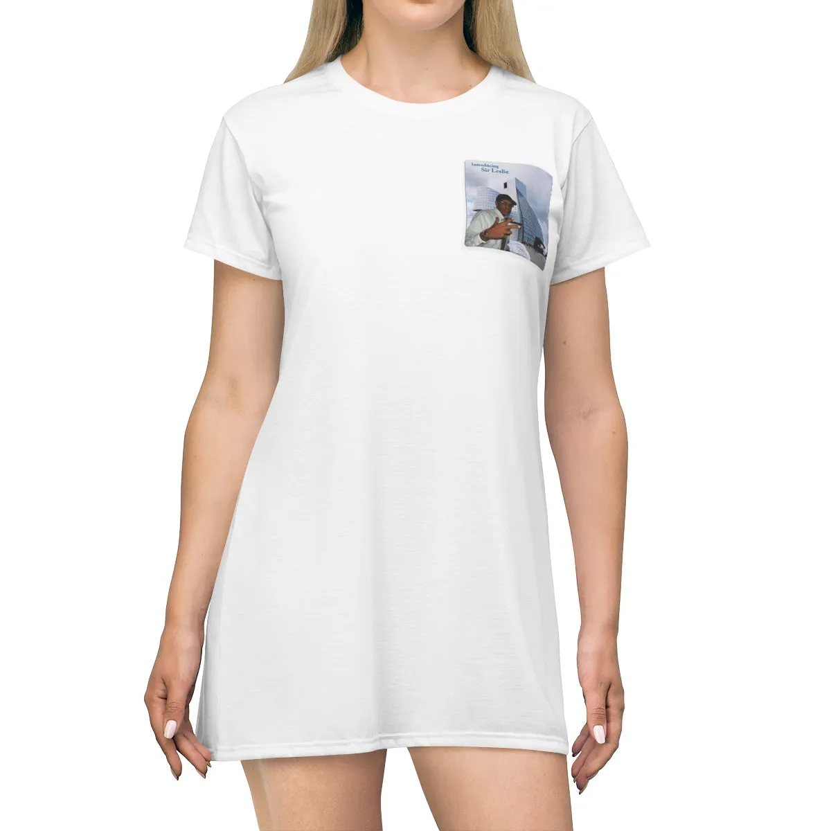 M.U.S.I.C. World HQ All Over Print T-Shirt Dress