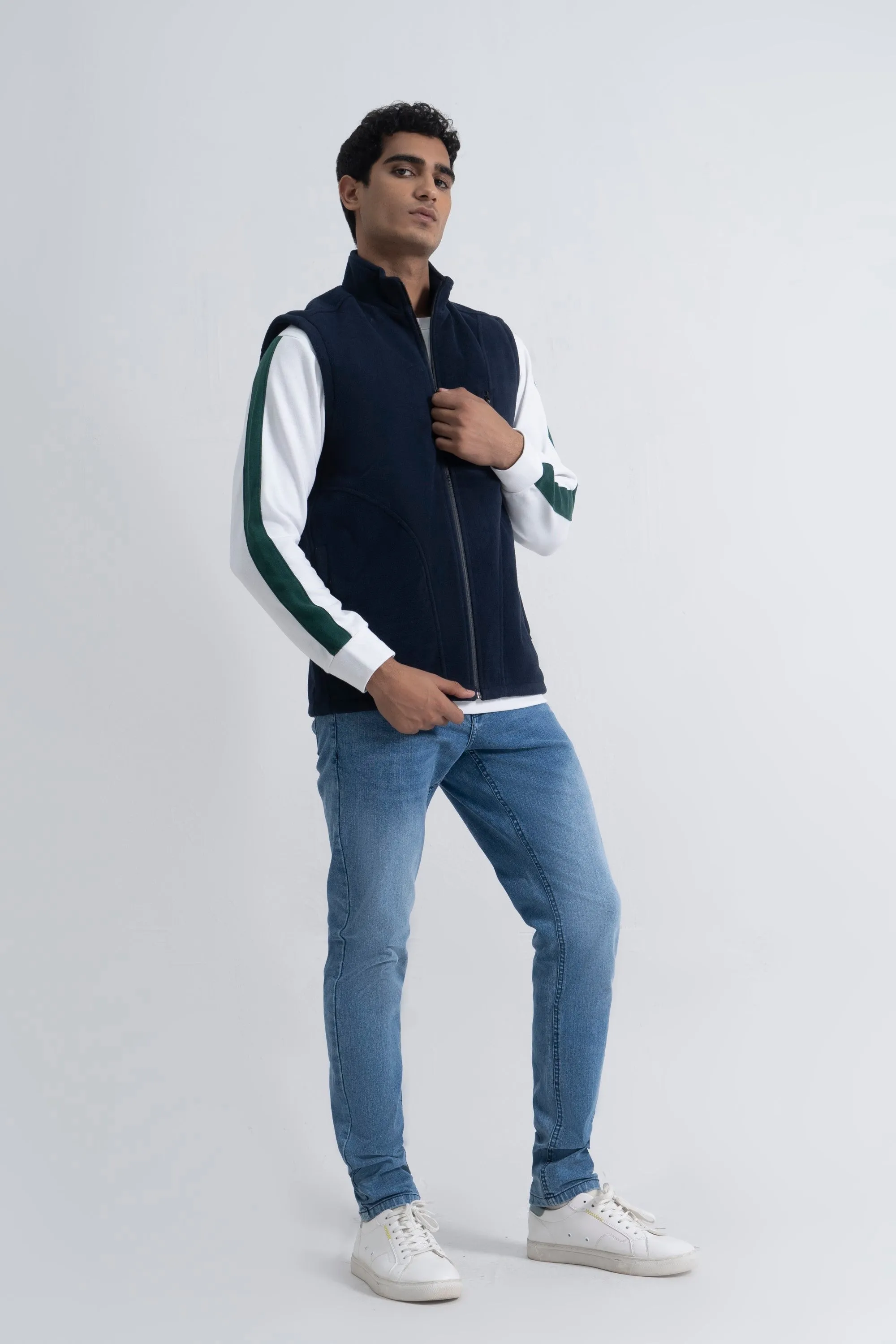 Navy Sherpa Jacket