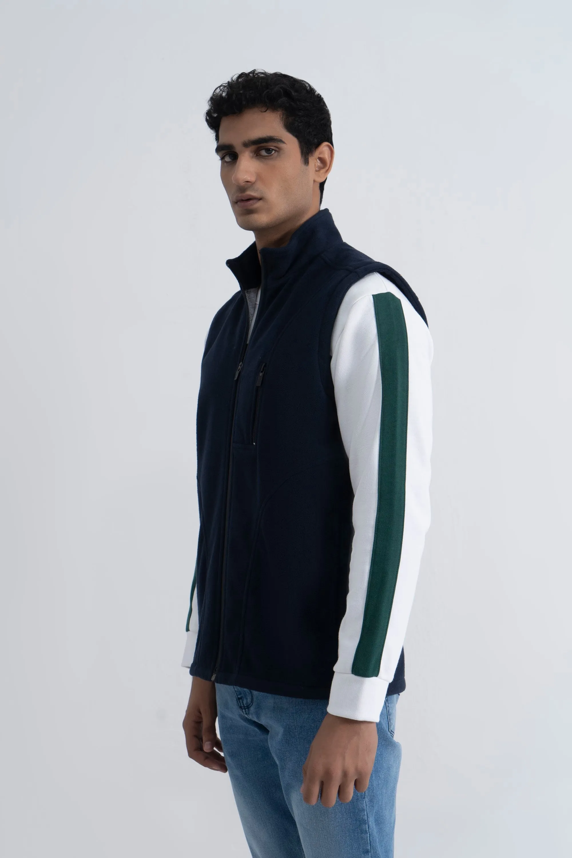 Navy Sherpa Jacket