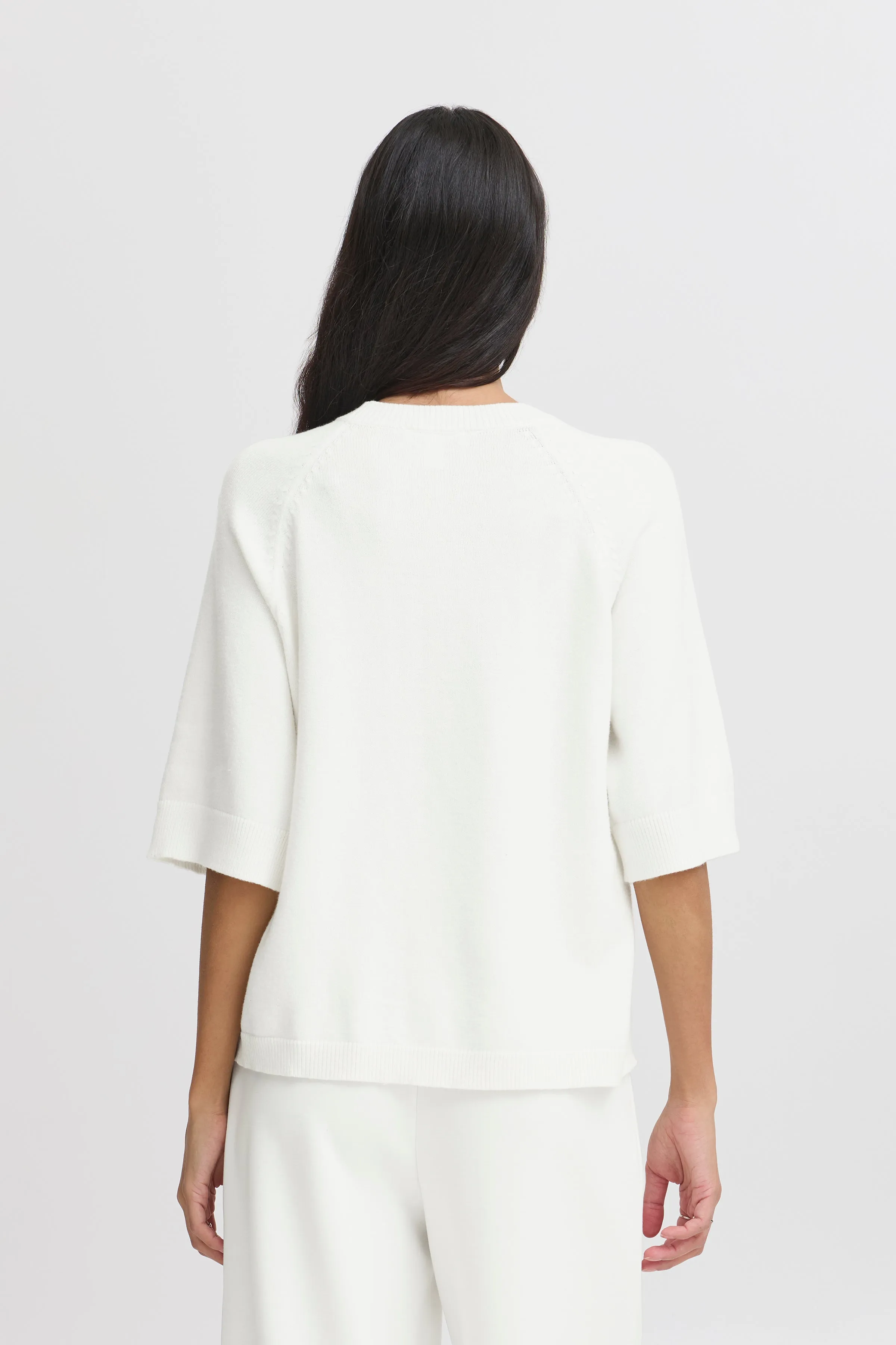 Nonina Loose Short Sleeve Jumper | Marshmallow
