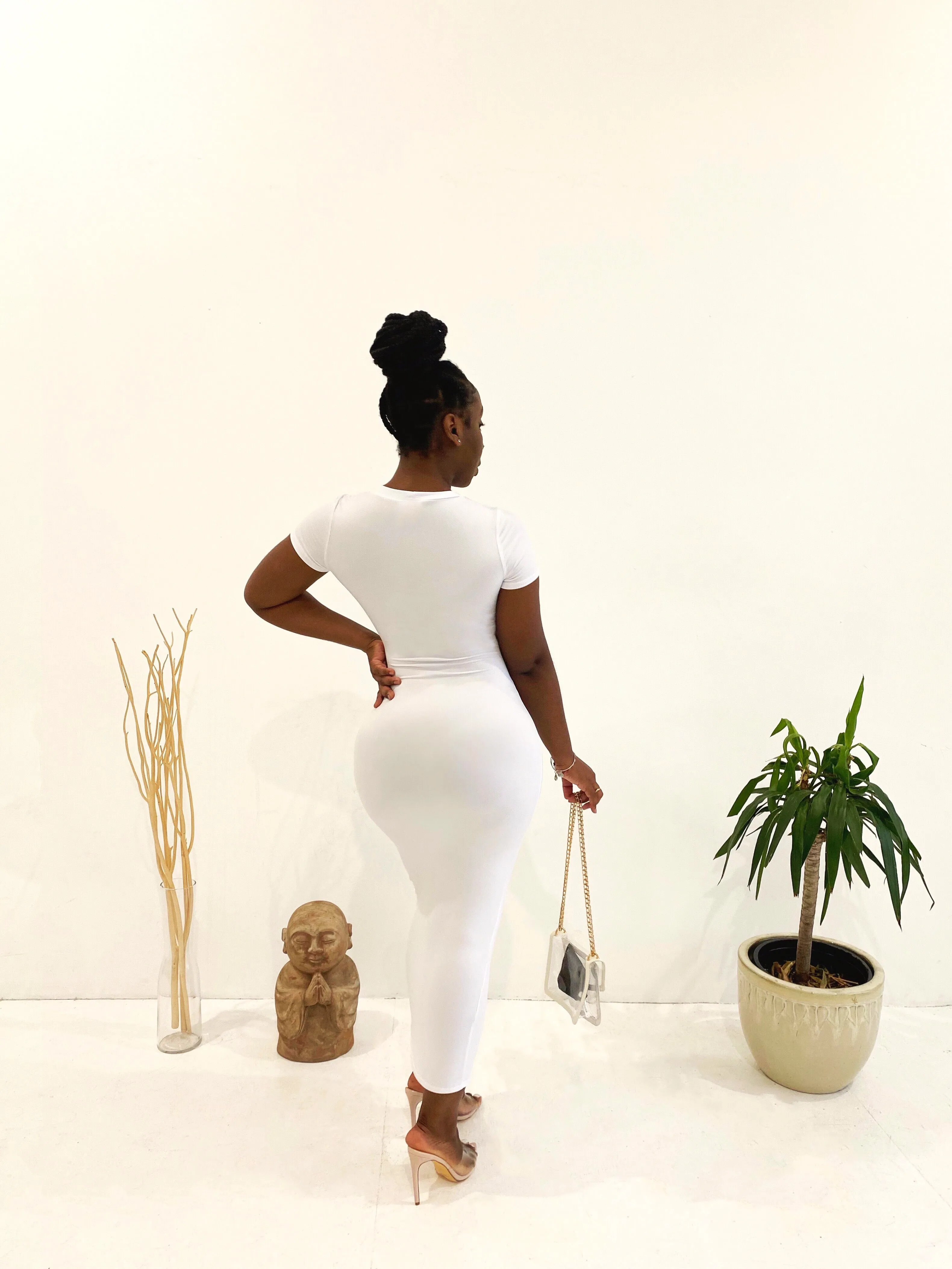 Not So Basic T-Shirt Maxi Dress in White