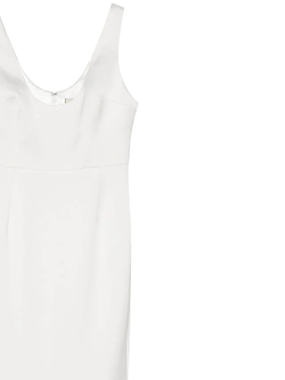 Nyanlända vit ärmlös peplum hemklänning