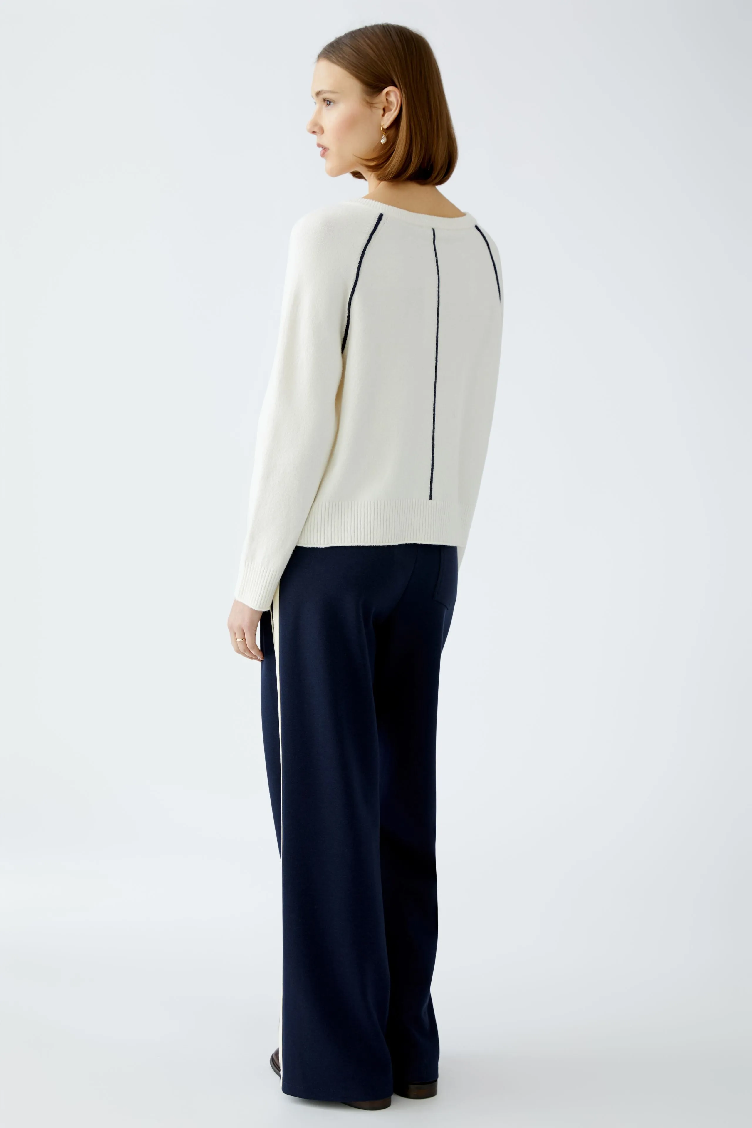 Oui Paris Off-White Cotton Blend Jumper