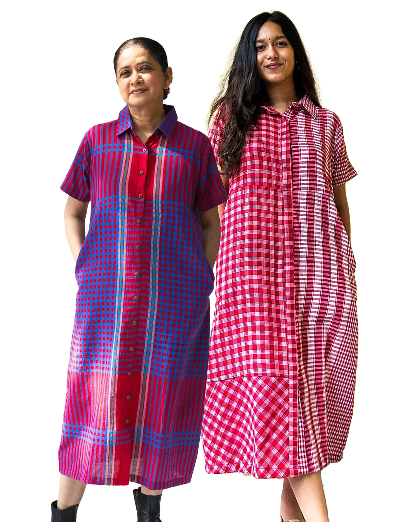 Pack: Red on Red Shirt Dress   Puzzle Dress