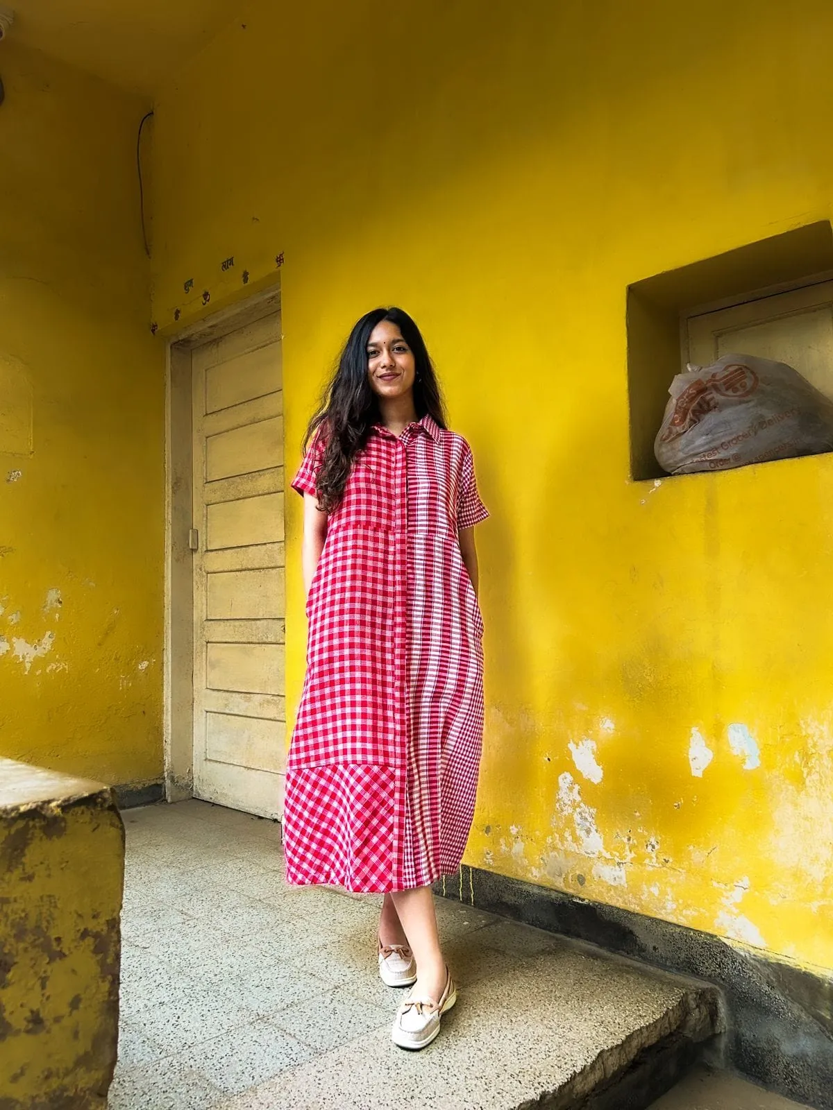 Pack: Red on Red Shirt Dress   Puzzle Dress