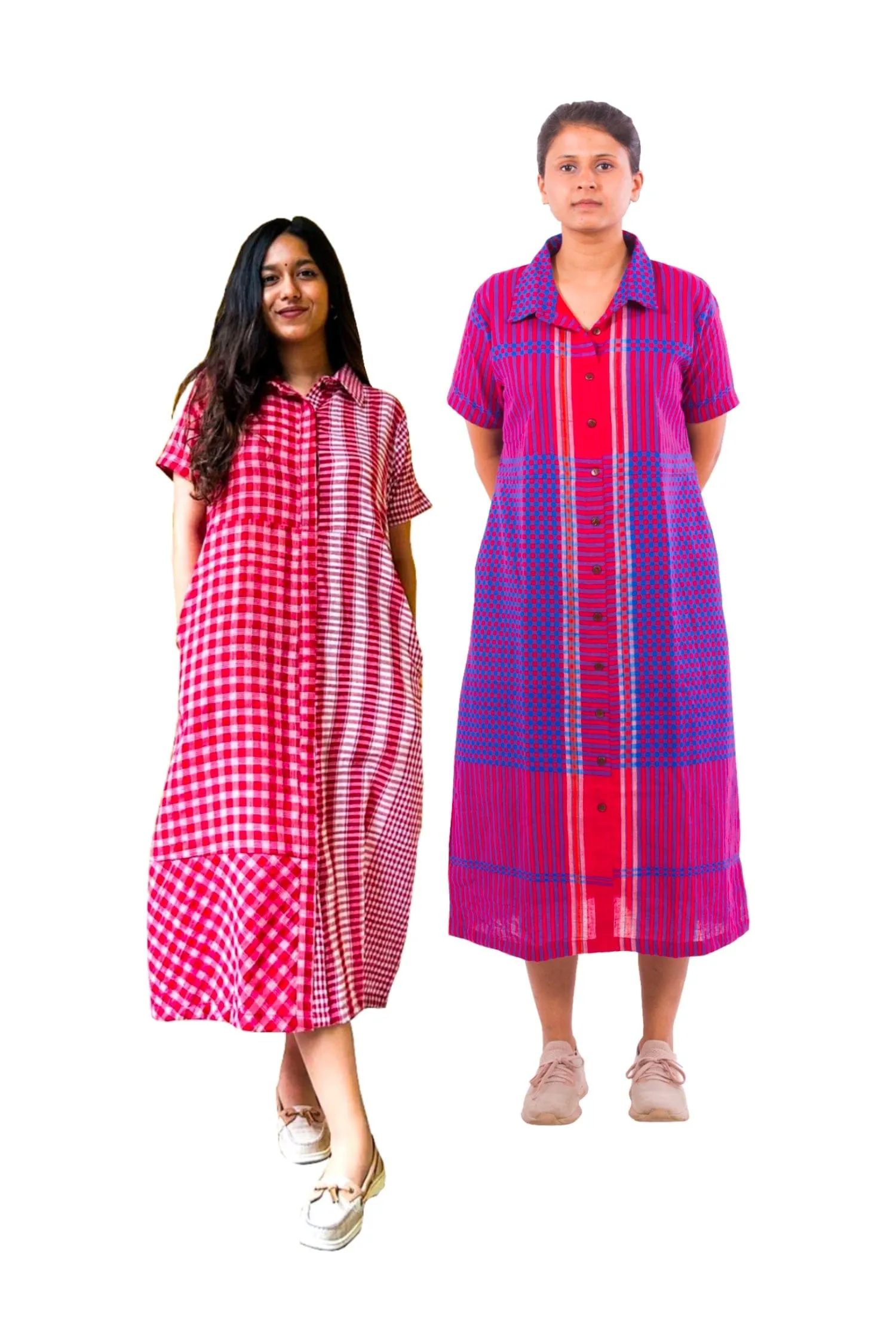 Pack: Red on Red Shirt Dress   Puzzle Dress