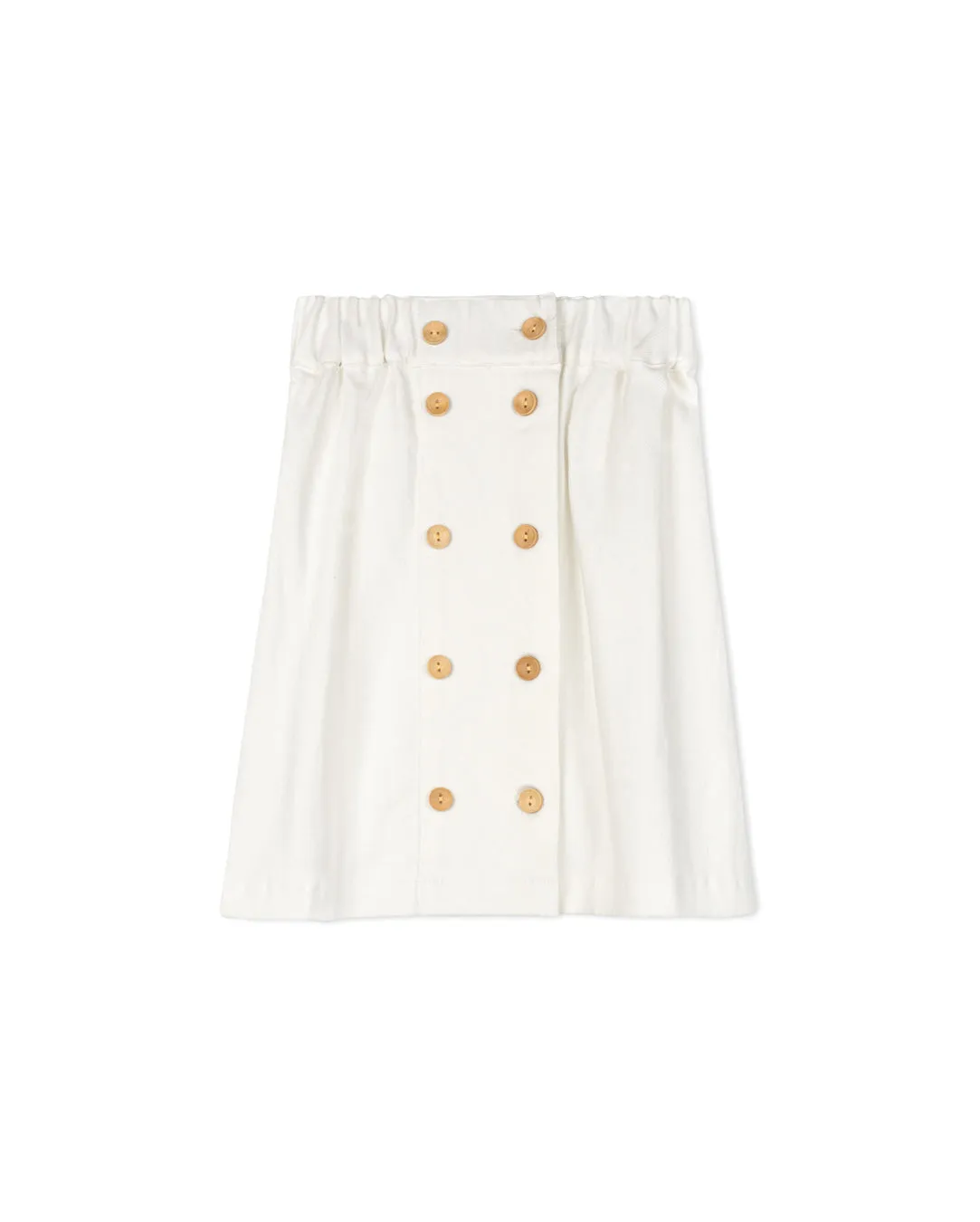 Pelly - Wood Button Down Skirt