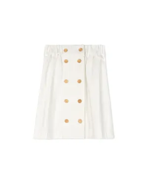 Pelly - Wood Button Down Skirt