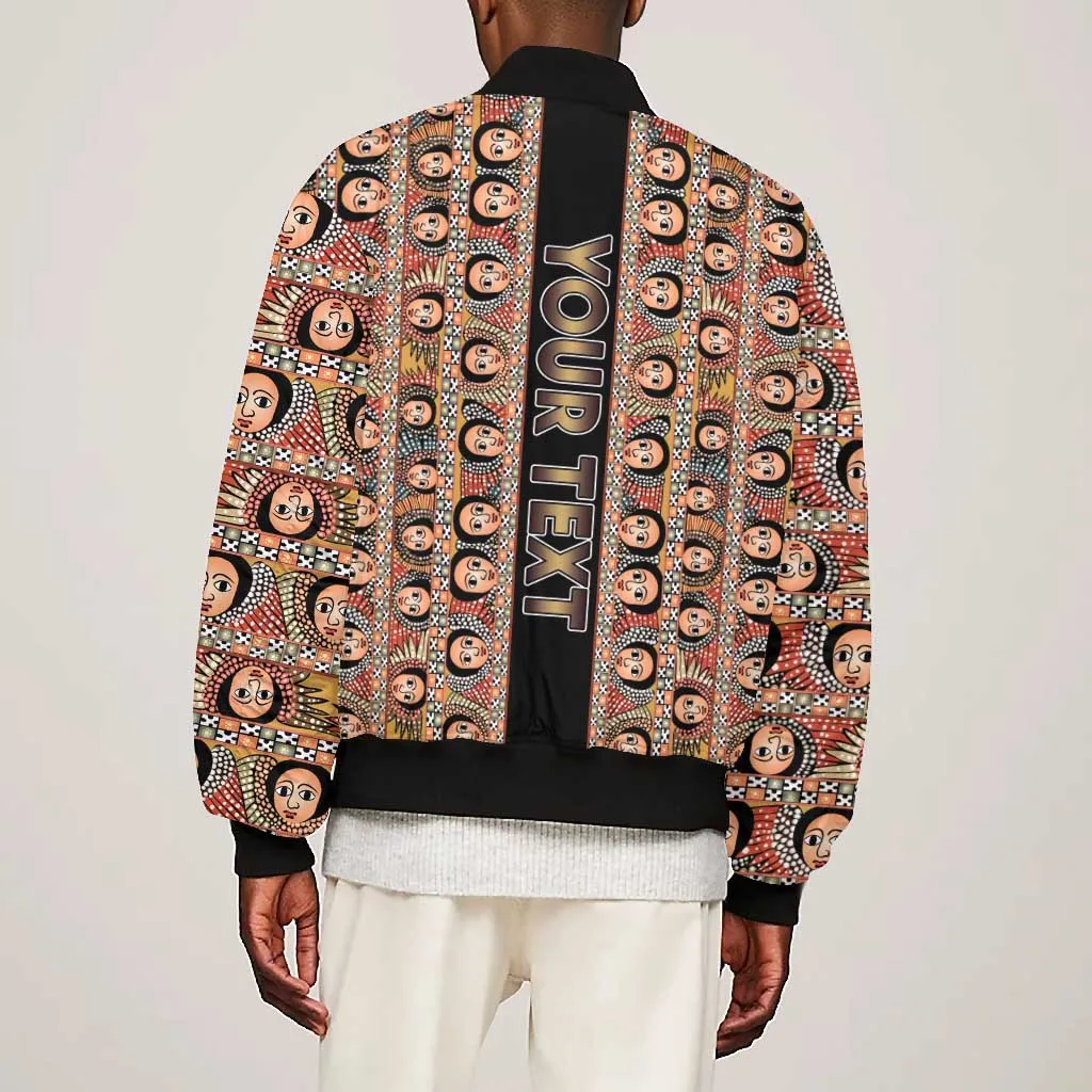 Personalized Ethiopia Bomber Jacket Ethiopian Tewahedo Angel Orthodox Black Color LT15