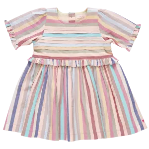 Pink Chicken Girls Raquel Dress - Multi Vintage Stripe