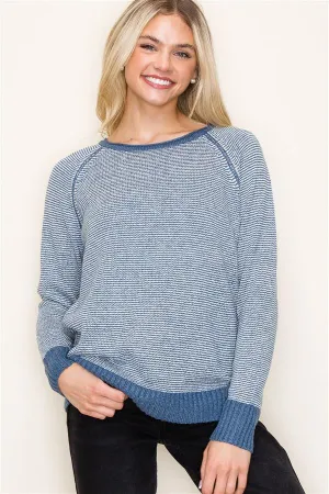 Pinstripe Pullover Sweater