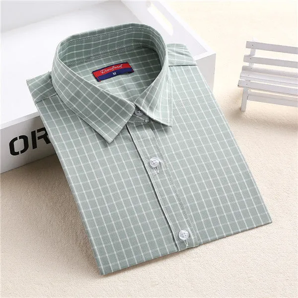 Plaid Shirt Women Blouses Long Sleeve Blouse Women Shirts Plaid Flannel Womens Tops Fashion