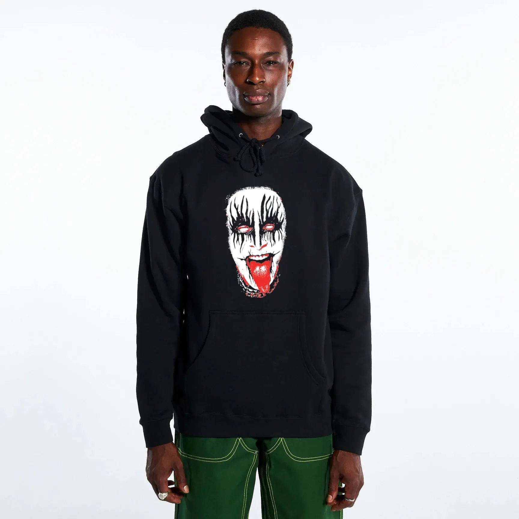 Pleasures Men Mouth Hoodie Black