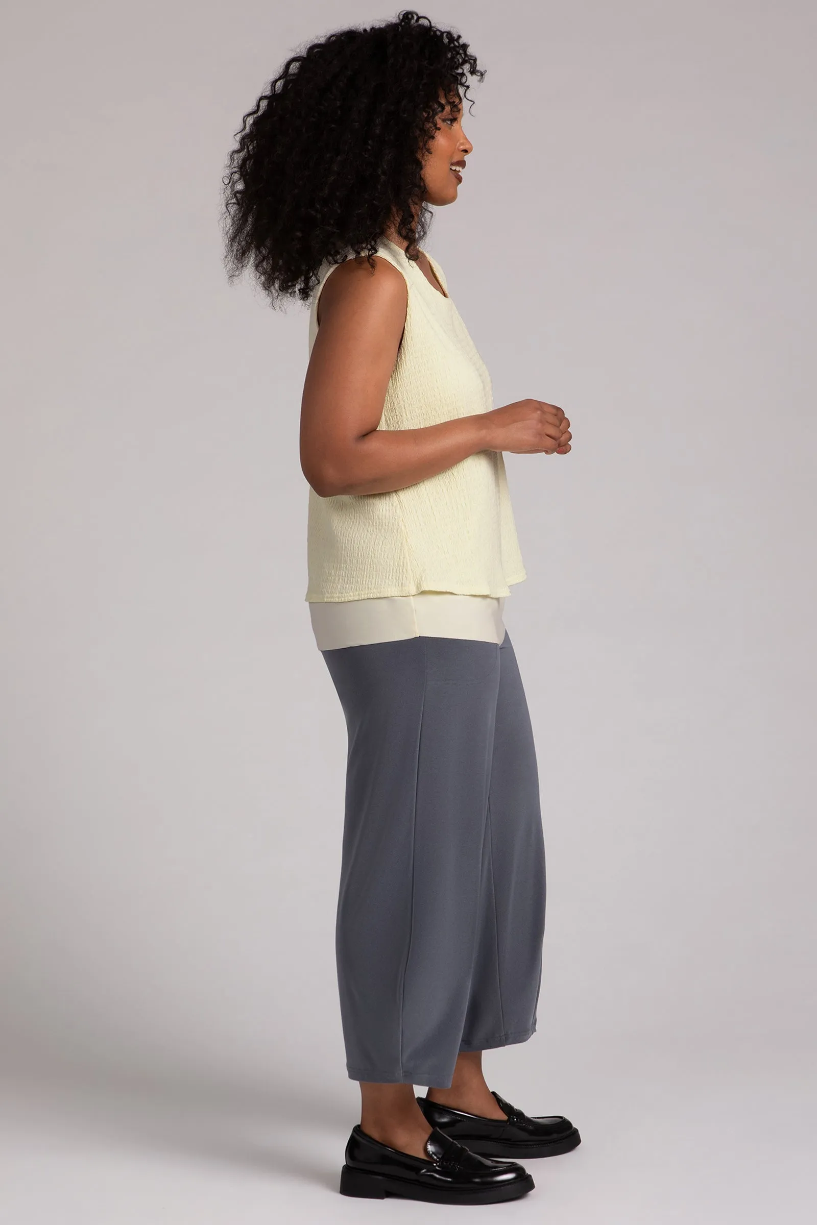 Popcorn Waffle Sleeveless Double Layer Shell