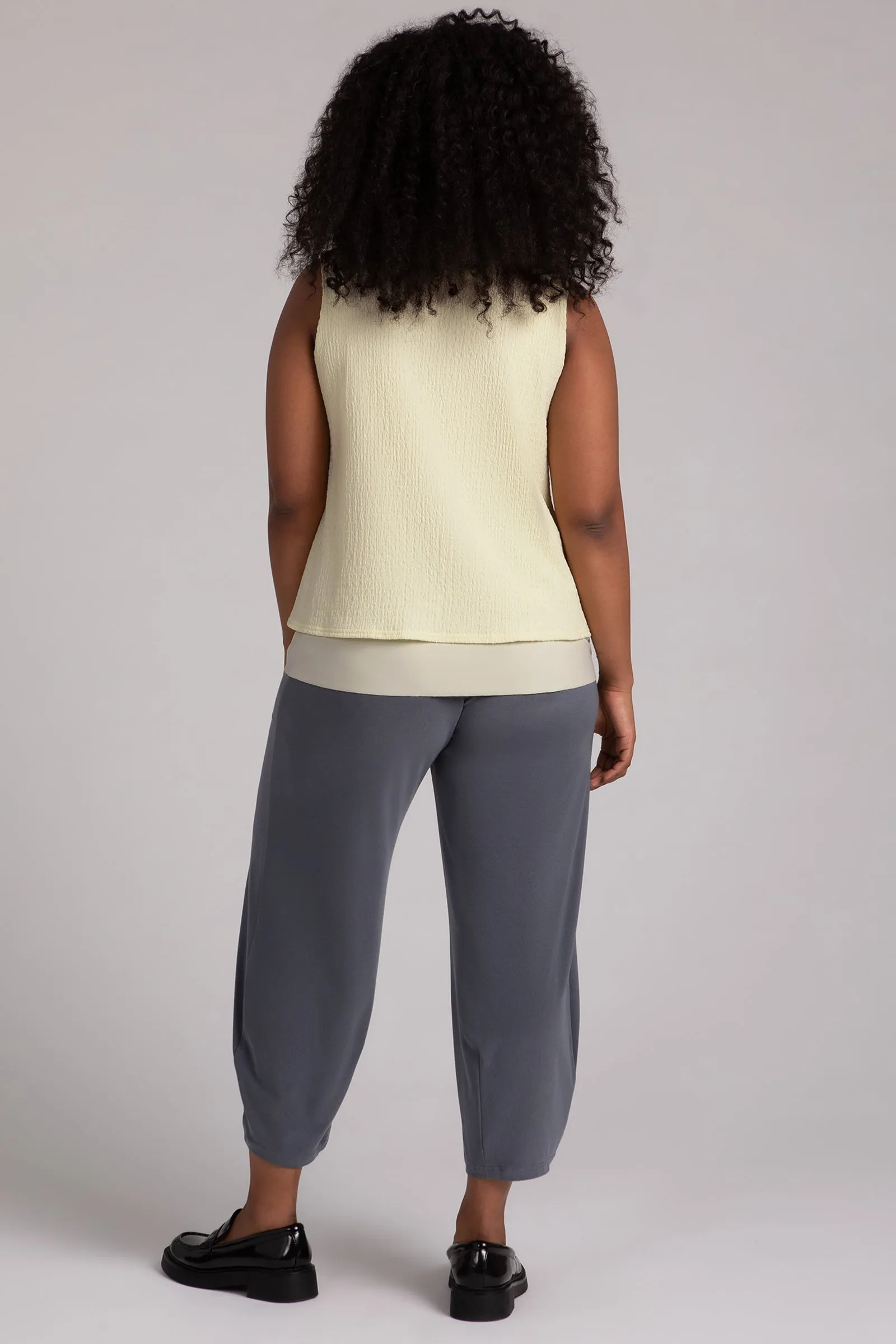 Popcorn Waffle Sleeveless Double Layer Shell