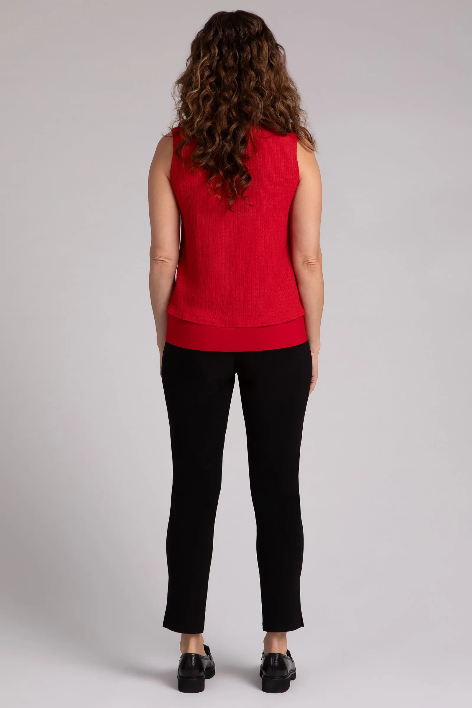 Popcorn Waffle Sleeveless Double Layer Shell