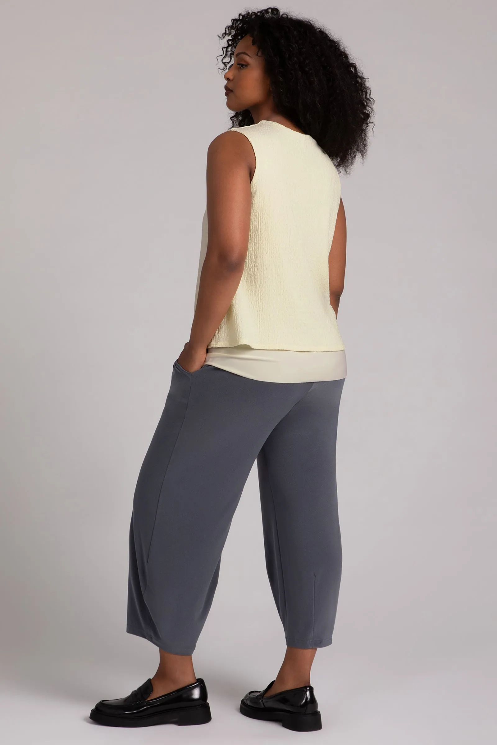 Popcorn Waffle Sleeveless Double Layer Shell