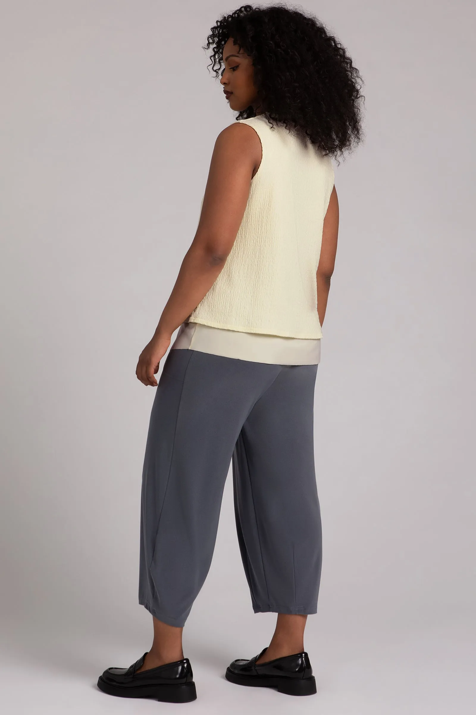 Popcorn Waffle Sleeveless Double Layer Shell