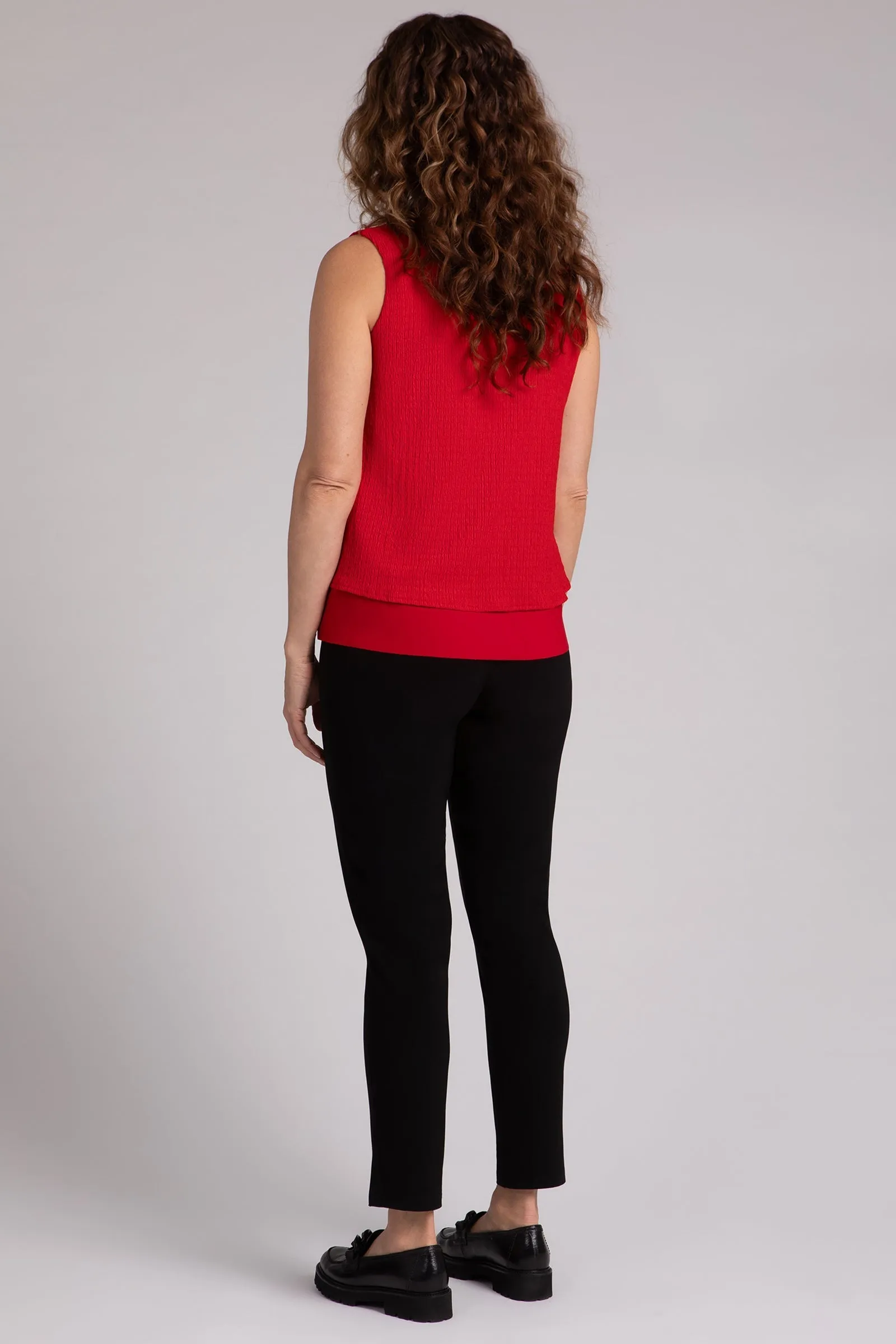 Popcorn Waffle Sleeveless Double Layer Shell