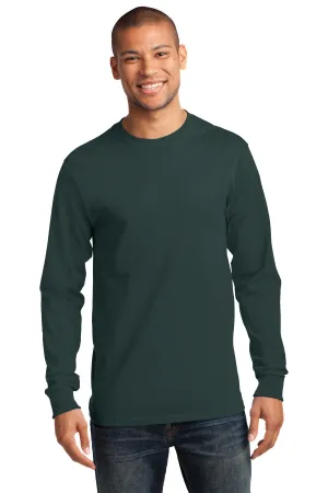 Port & Company Long Sleeve Essential Tee. PC61LS Dark Green
