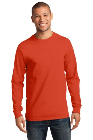 Port & Company Long Sleeve Essential Tee. PC61LS Orange