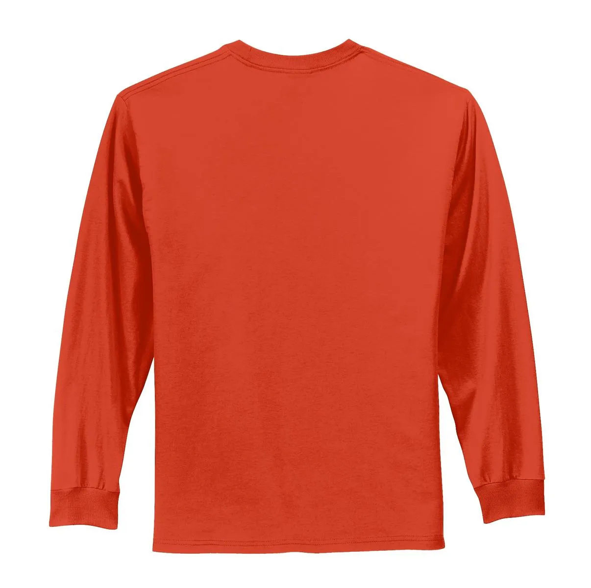 Port & Company Long Sleeve Essential Tee. PC61LS Orange