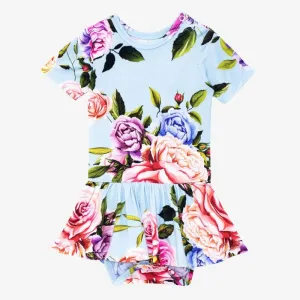 Posh Peanut - Country Rose - Short Sleeve Girls Twirl Skirt Bodysuit