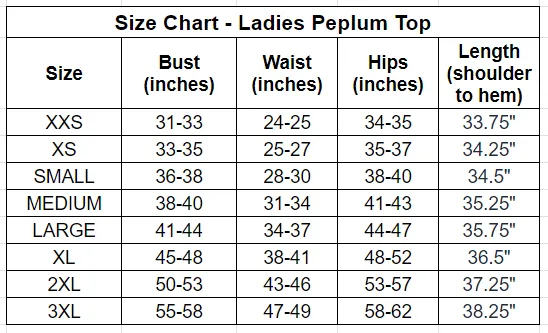 Prehistoric Pals Ladies' Peplum Top