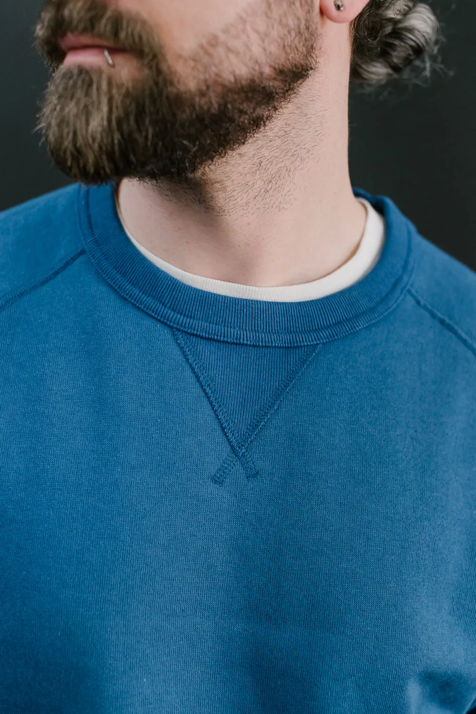 Pullover Crew Neck - Super Looper French Terry - Varsity Blue
