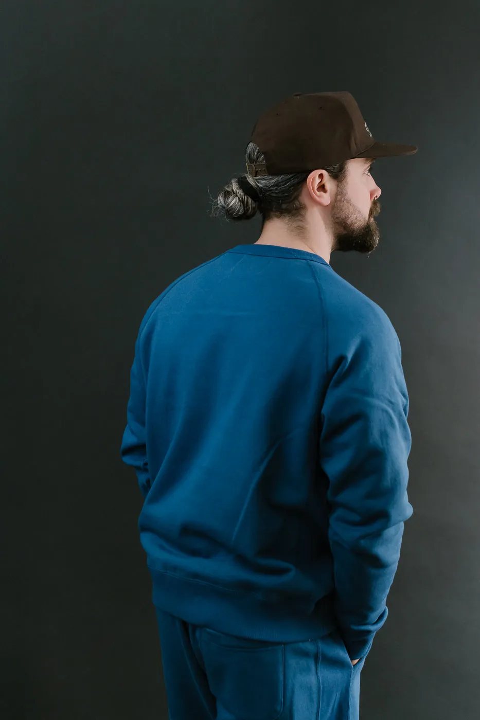 Pullover Crew Neck - Super Looper French Terry - Varsity Blue