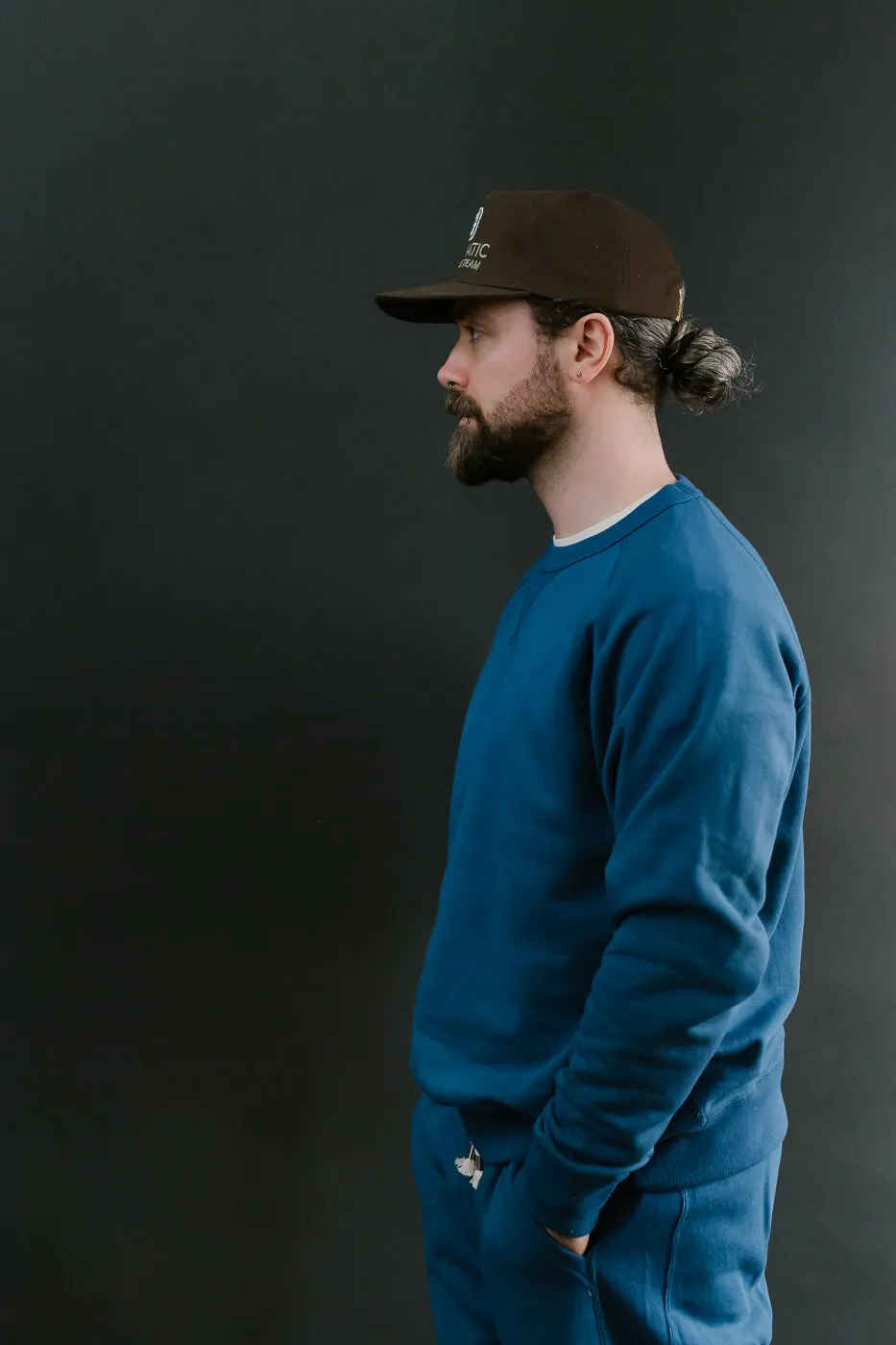 Pullover Crew Neck - Super Looper French Terry - Varsity Blue
