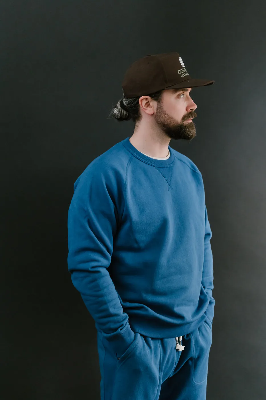 Pullover Crew Neck - Super Looper French Terry - Varsity Blue