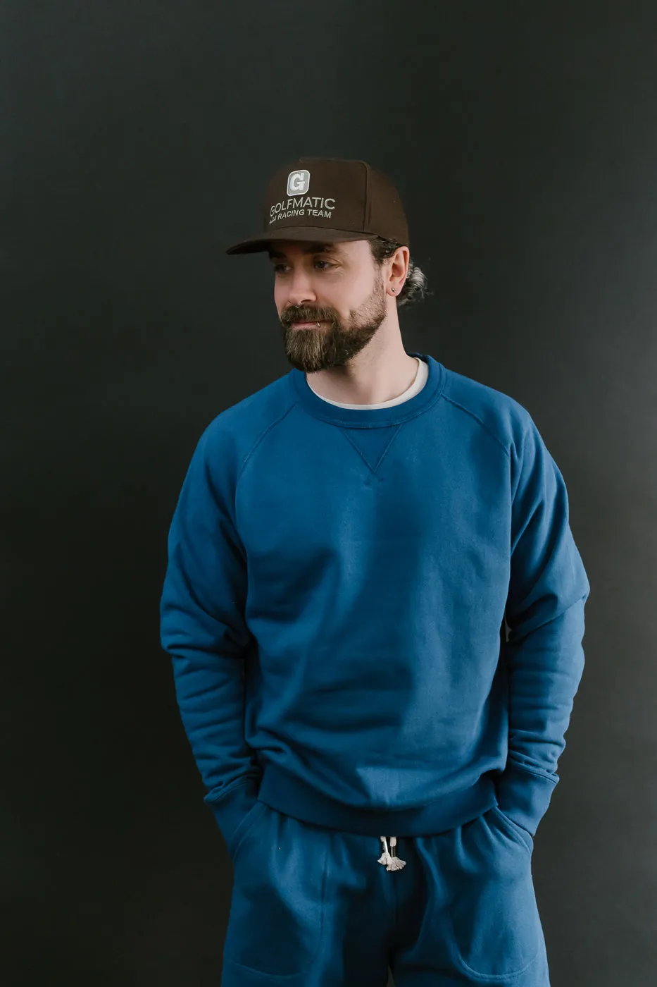 Pullover Crew Neck - Super Looper French Terry - Varsity Blue