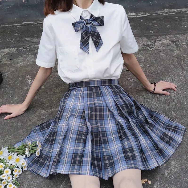 "JK BLUE BLACK PLAID" SKIRT N082706