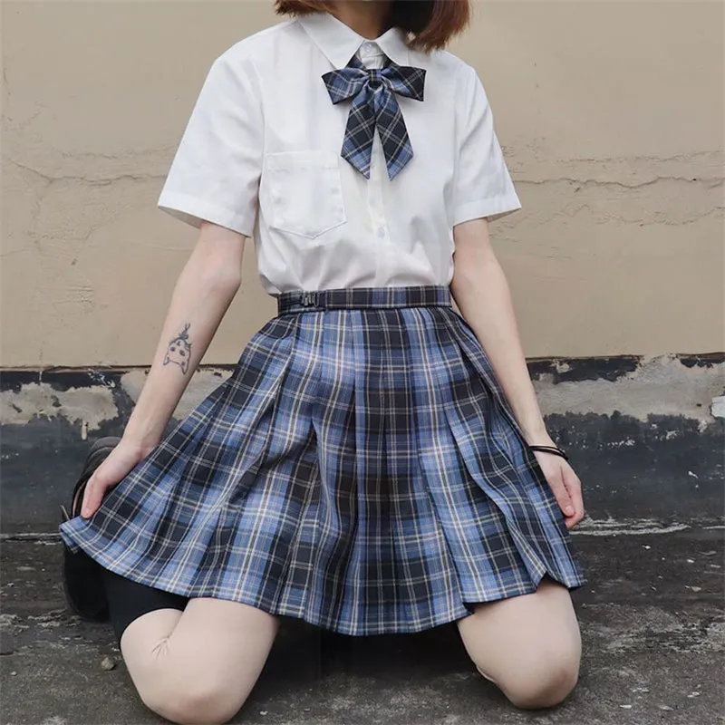 "JK BLUE BLACK PLAID" SKIRT N082706