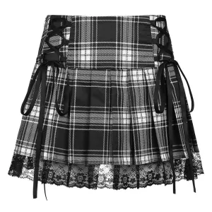 "PLAID LACE" SKIRT N030201