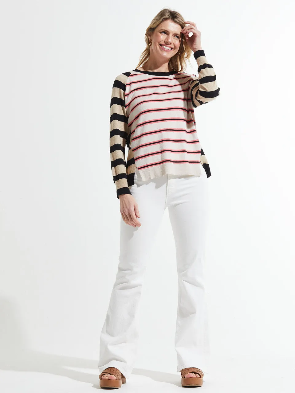 Raglan Stripe Sweater