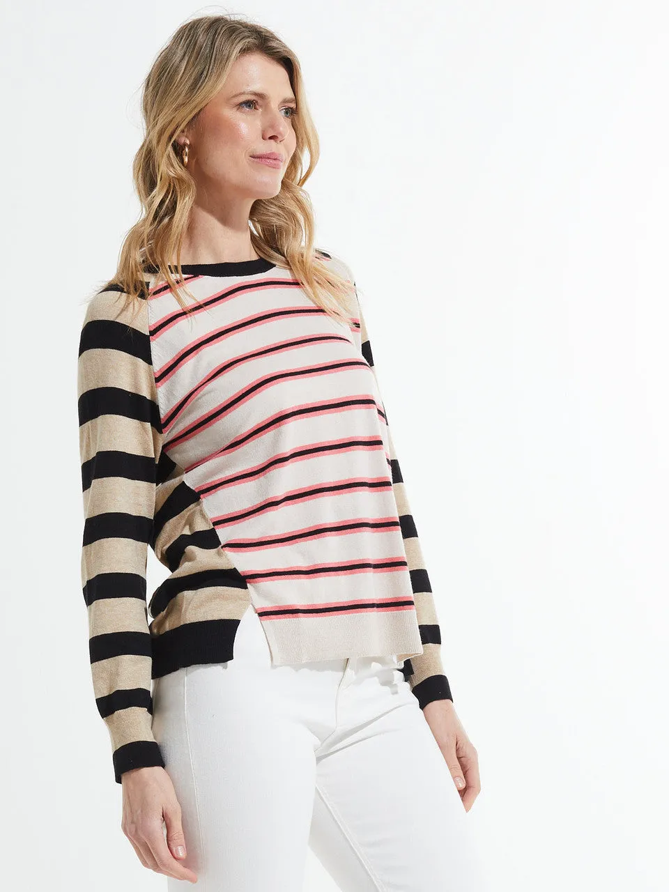 Raglan Stripe Sweater
